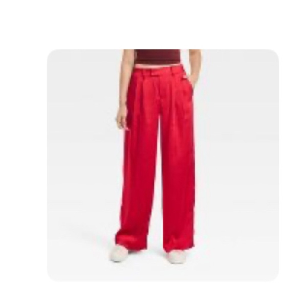 NWT Target Brand A New Day High Rise Wide Leg Satin Pants